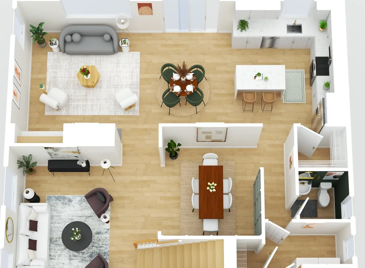 3D floor plan of 25781 Durrwood Ct, first floor